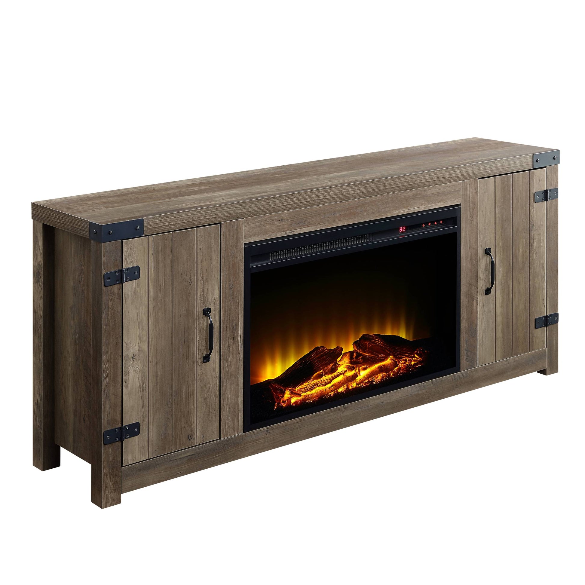 Rustic Oak Fireplace Oak Primary Living Space Farmhouse Wood