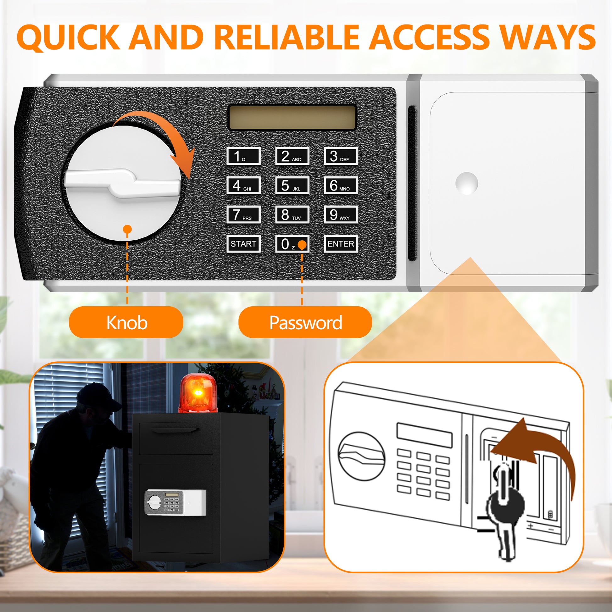 Digital Depository Safe Made Of Carbon Steel Electronic Code Lock Depository Safe With Deposit Slot Depository Box For Home Hotel Restaurant And Office Black Steel