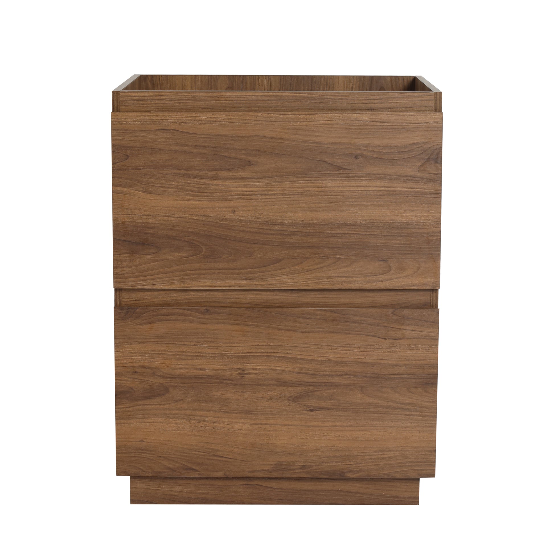 24" Bathroom Vanities With Single Sink Combo, Modern Undermount Bathroom Sink Cabinet With Double Drawer, Freestanding Bathroom Sink Cabinet,Engineering Wood,Brown Brown American Design Engineered Wood