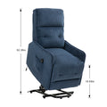 Coolmore Recliner Chair, Electric Recliner Chairs For Adults, Side Pocket Power Reclining Chair Pocket Springs Seat Cushion, Corduroy Fabric Recliner Sofa For Living Room, Bedroom, Home Theater Navy Navy Foam Corduroy