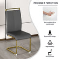 Table And Chair Set. Modern Dining Table With Mdf Top And Beautiful Mdf Legs. Equipped With Comfortable Pu Chairs And Metal Legs. Suitable For A Wide Range Of Decorative Styles. Black,Gray Seats 8 Mdf