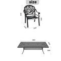 Cushions In Random Colors 7 Piece Set Of Cast Aluminum Patio Furniture With Cushions Yes Dining Set Black Seats 6 Rust Resistant Frame Water Resistant Cushion Garden & Outdoor Complete Patio Sets Aluminium