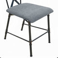 Antique Oak And Sandy Grey Office Chair With Metal Leg Grey Black Primary Living Space Wood Fabric