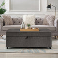 Modern Large Comfort Sofa Ottoman With Storage, Modular Sectional Storage Ottoman With Wheels For Living Room,Lounge Ottoman, Couch Storage Ottoman ,Large Storage Ottoman Bench Charcoal Grey Charcoal Grey Primary Living Space American