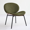 Mid Century Modern Shell Chair Single Side Chair Tripod,Green Fabric Lounge Chair In Walnut Finish Comfortable Backrest,Green Color,Sw1871Gn Green Primary Living Space Classic Foam Fabric