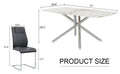 Table And Chair Set, Large Modern Minimalist Rectangular Dining Table, 0.39 