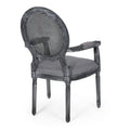 Wood And Cane Upholstered Dining Chair Set Of 2 Grey Rattan