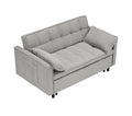 54.30 Inch Double Two Seat Casual Sofa With Pull Out Bed, Living Room Furniture, Light Grey Gray Corduroy 2 Seat