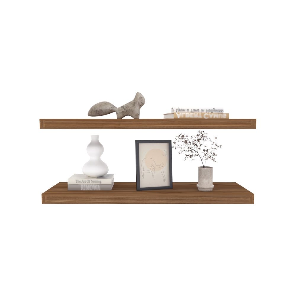 Floating Shelf Dallas, Living Room, Mahogany Mahogany Particle Board Engineered Wood