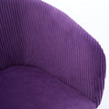 Ts Stripe Dinding Chair 1Pc Purple Purple Velvet