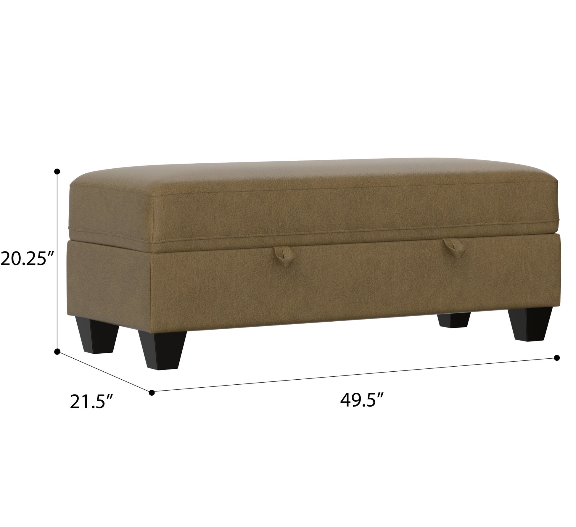 Drason Brown Storage Ottoman Brown Foam Engineered Wood