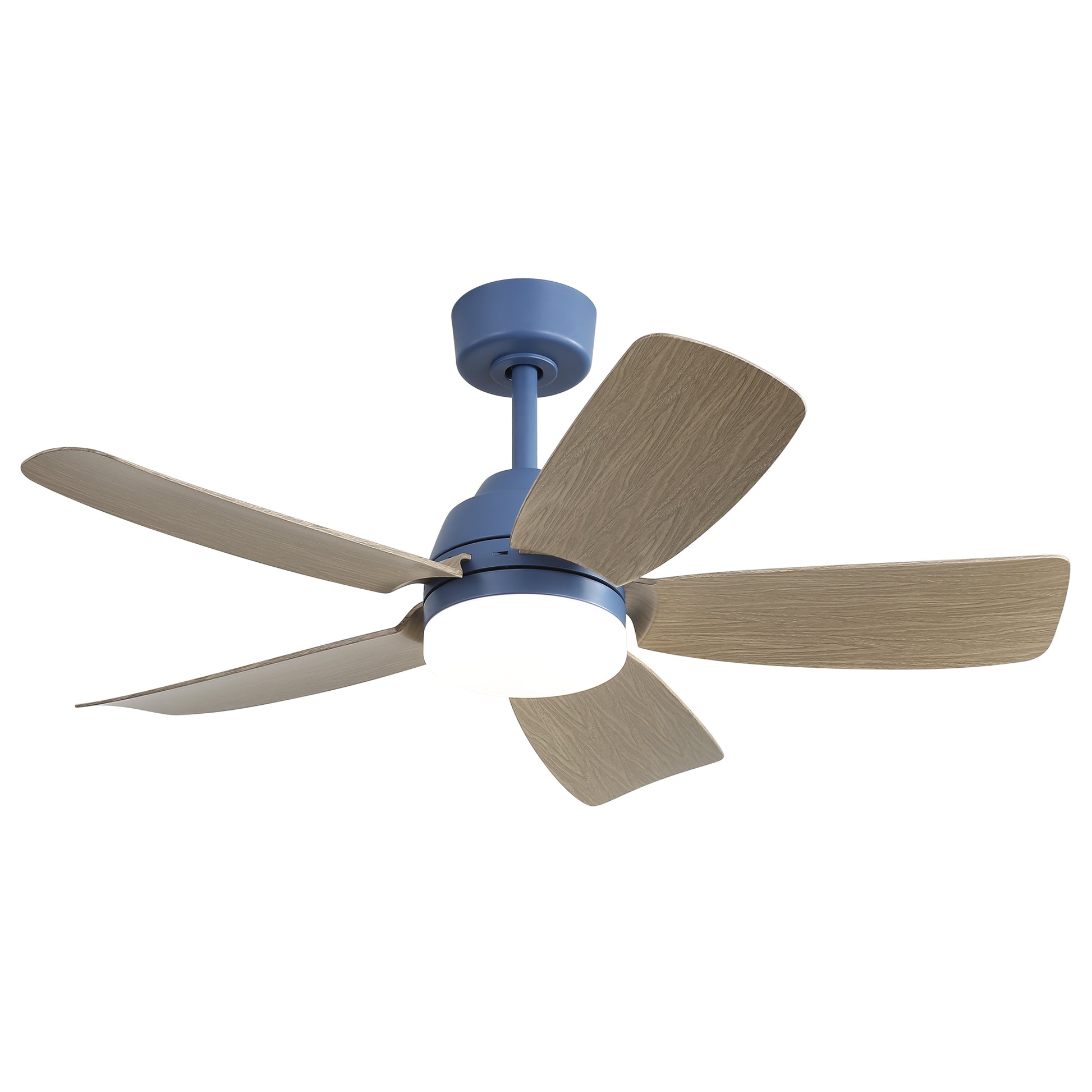 42 Inch Ceiling Fans With Led Light 22W And Remote Control 5 Abs Fan Blades For Bedroom, Living Room, Dining Room, Office Dark Blue Abs