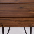 Zion Industrial Wood And Metal Accent Table Teak Metal & Wood