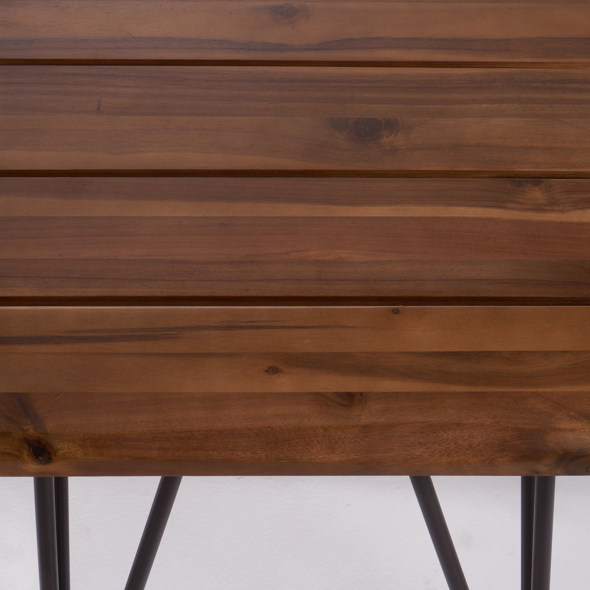 Zion Industrial Wood And Metal Accent Table Teak Metal & Wood