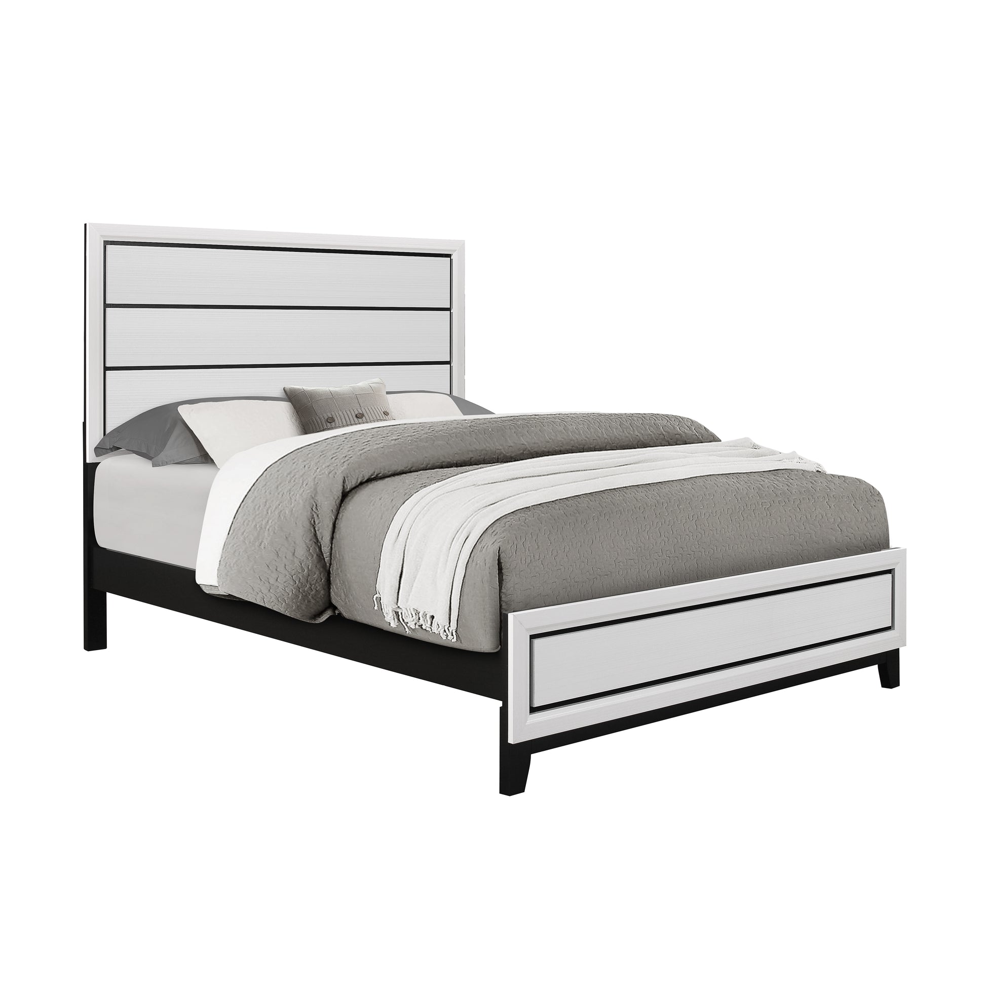 Mirage White King Bed White Rubber Wood