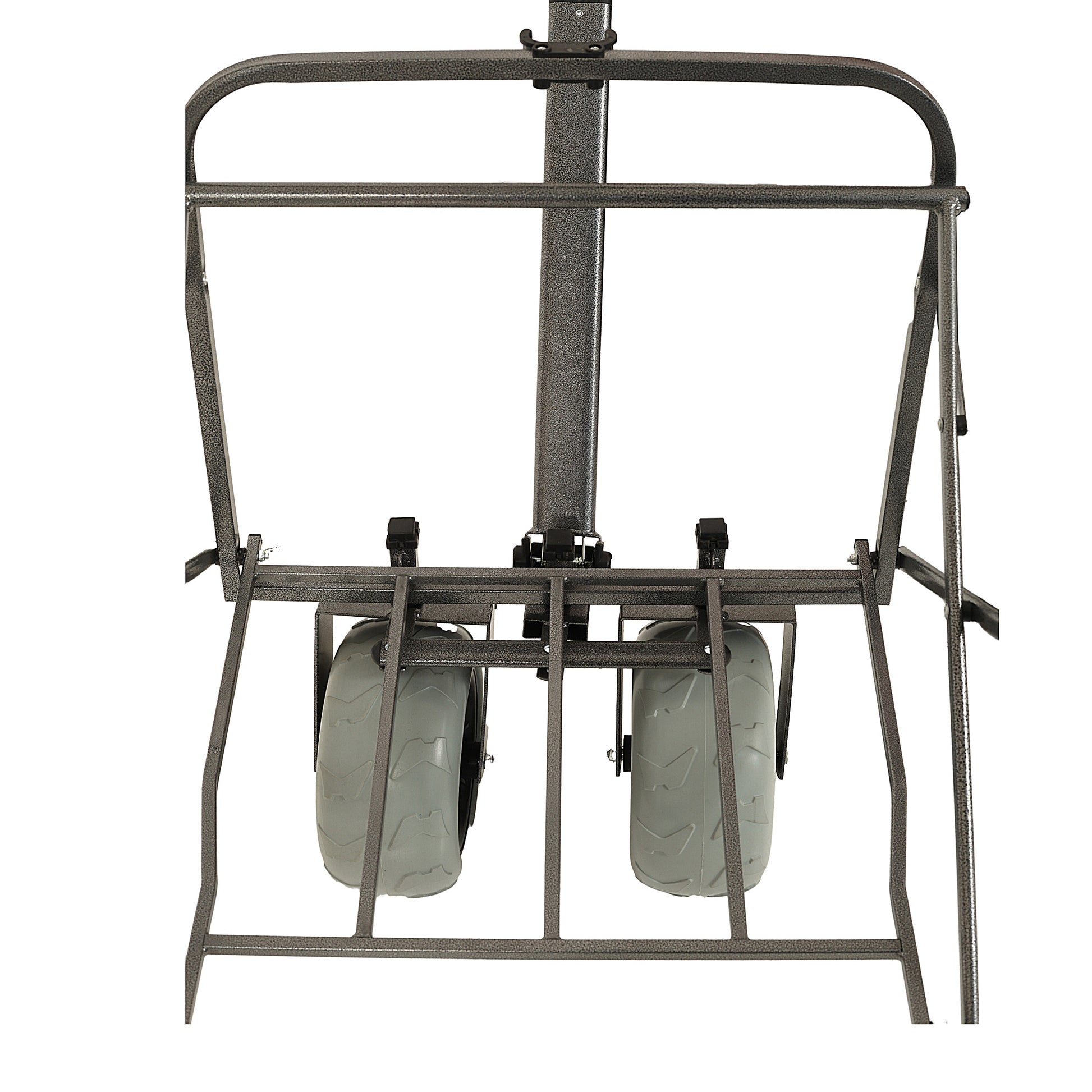 Fishing Cart With Rod Holders ,Beach Wagon With Big Wheels For Sand 500Lbs Capacity All Terrain Steel Frame Utility Cart With 9" Pneumatic Tires,Strap With Multiuse Bag ,Black Black Steel