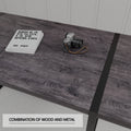 Mdf Black Wooden Dining Table And Modern Dining Chair 4 Piece Set, Medieval Wooden Kitchen Dining Table Set, Rectangular Metal Base, Dining Table And Suede Chair Brown Green Mdf