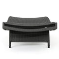 Salem Pe Wicker Chaise Lounge, Set Of 2 Grey Pe Rattan Iron