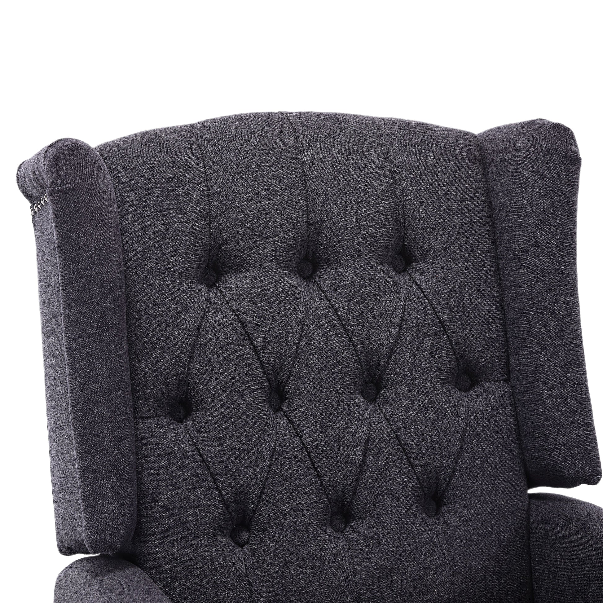 Coolmore Rocking Recliner Chair,360 Degree Swivel Nursery Rocking Chair,Glider Chair,Modern Small Rocking Swivel Recliner Chair For Bedroom,Living Room Chair Home Theater Seat Dark Gray Dark Gray Linen