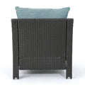 Antibes Armchair Grey Pe Rattan Iron Waterproof Fabric