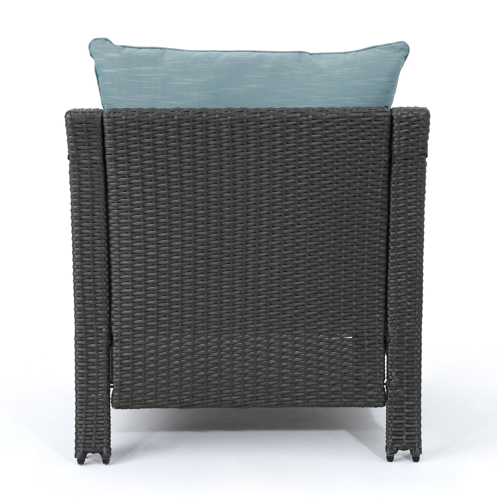 Antibes Armchair Grey Pe Rattan Iron Waterproof Fabric