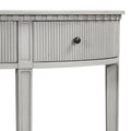 Distinctive Features Of Pine Veneer Console Table With Vertical Stripe Drawer Fronts And Four Legs Antique White Primary Living Space Antique,Minimalist Drawers Mdf