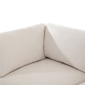 Modern Large U Shape Sectional Sofa, With Removable Ottomans For Living Room 6 Seater Beige Polyester 6 Seat