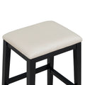 3 Piece Modern Faux Marble Versatile Bar Table Set With Storage Drawers And Padded Stools, Ideal For Space Saving Dining Nooks Or Small Kitchens Black Black Solid Wood Mdf