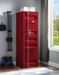 Red 1 Door Wardrobe With Container Lock Red Bedroom Iron