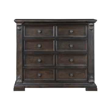 Elegant Design 8 Drawers Chest Traditional Vintage Bedroom Furniture 1Pc Espresso Finish Espresso Traditional,Vintage Wood