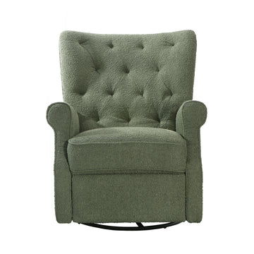 Alice Wingback Recliner In Sage Boucle Sage Fabric