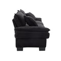Corduroy Sofa Sleeper Couch Loveseat Sofa With Pillows Comfy Upholstered Deep Seat Sofa For Bedroom,Living Room,Apartment,Office,Dorm Black Corduroy Black Foam Upholstered 2 Seat