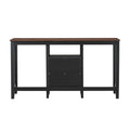 Farmhouse Rustic 3 Piece Counter Height Wood Dining Table Set With Cabinet,2 Storage Drawers And 2 Stools For Small Places,Black Cherry Wood Wood Cherry Seats 2 Wood Dining Room Farmhouse Rubberwood Rectangular Foam Solid Wood