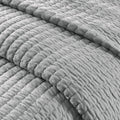 3 Piece Quilt Set Grey King Cal King King Grey Cotton