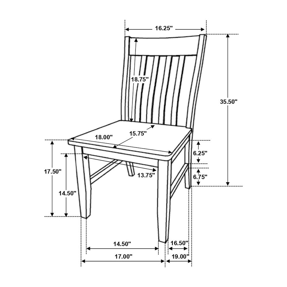 Set Of 2 Wooden Dining Chairs, Natural And Off White Oak Natural Wood Off White Dining Room Rectangular Dining Chairs Set Of 2 Mdf