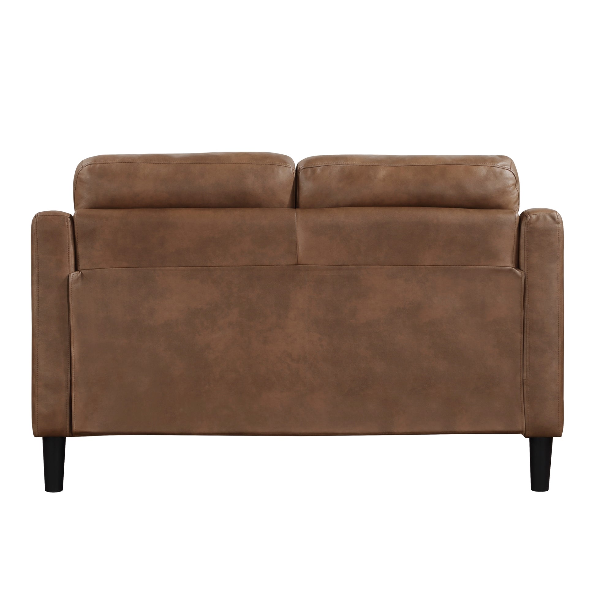 Brown 2Pc Sofa Set Microfiber Upholstered Sofa Loveseat Set Button Tufted Contoured Arms Solid Wood Frame Casual Living Room Furniture Brown Microfiber Wood Primary Living Space Traditional,Transitional Solid Wood 5 Seat