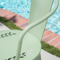 Lourdes 3 Pc Kd Metal Set Green Iron