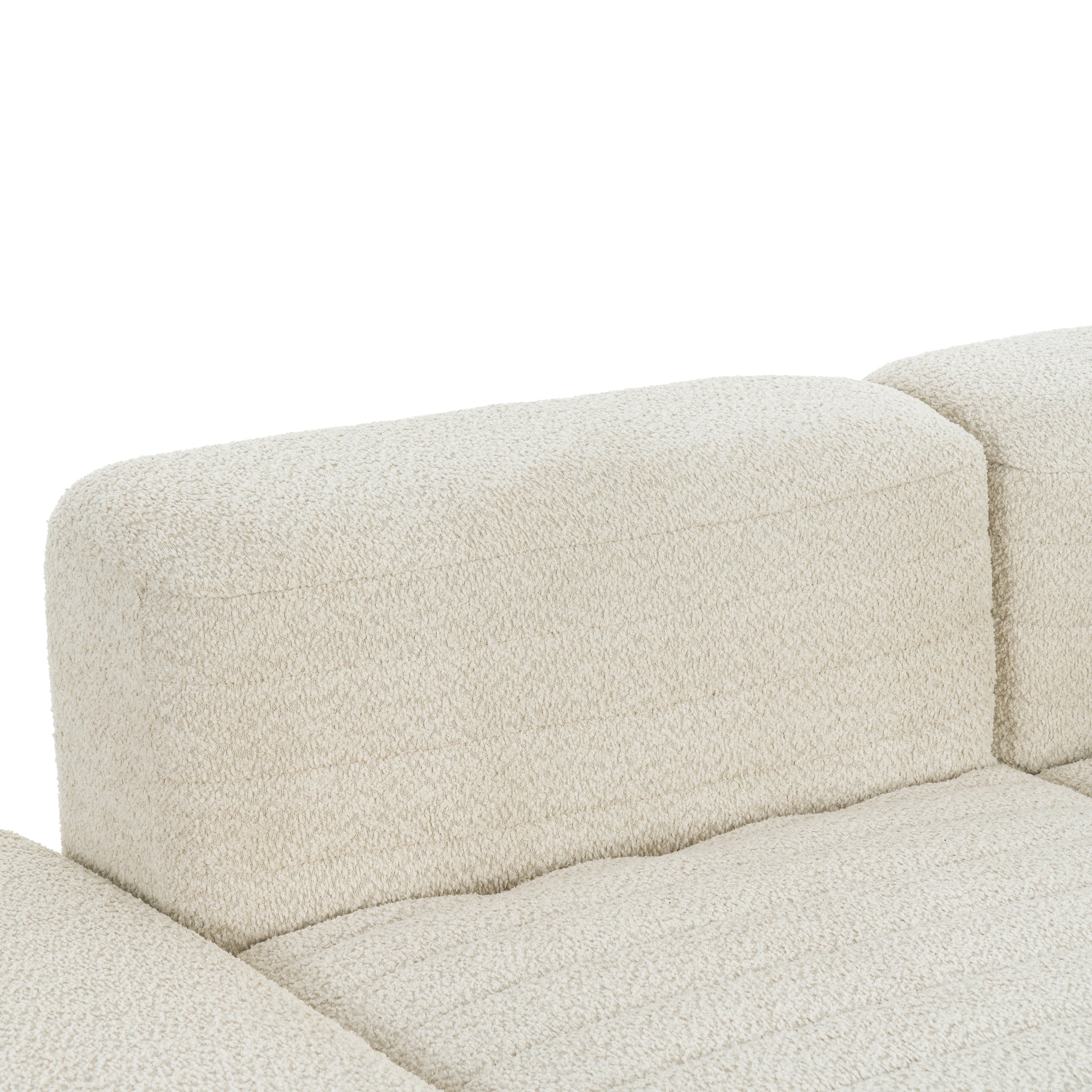 116.5" Sectional Sofa Full Compressed Sofa Couch Free Combined Sofa For Living Room, Beige Beige Foam Polyester 4 Seat