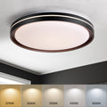 15.75In Led Ceiling Light Fixture 24W,2400Lm, 5 Cct Colors 2700K 3000K 3500K 4000K 5000K, Dimmable Modern Light Fixture For Bedroom Bathroom Hallway Black White American Design,Modern Acrylic