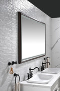 Bathroom Led Mirror Is Multi Functional And Each Function Is Controlled By A Smart Touch Button. Brown Aluminium