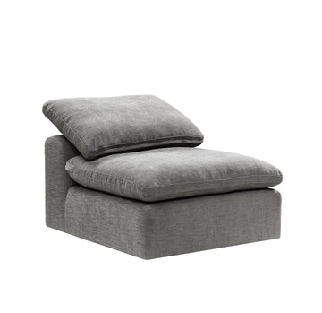 Naveen Modular Armless Chair, Gray Linen Lv55140 Gray Upholstered 1 Seat