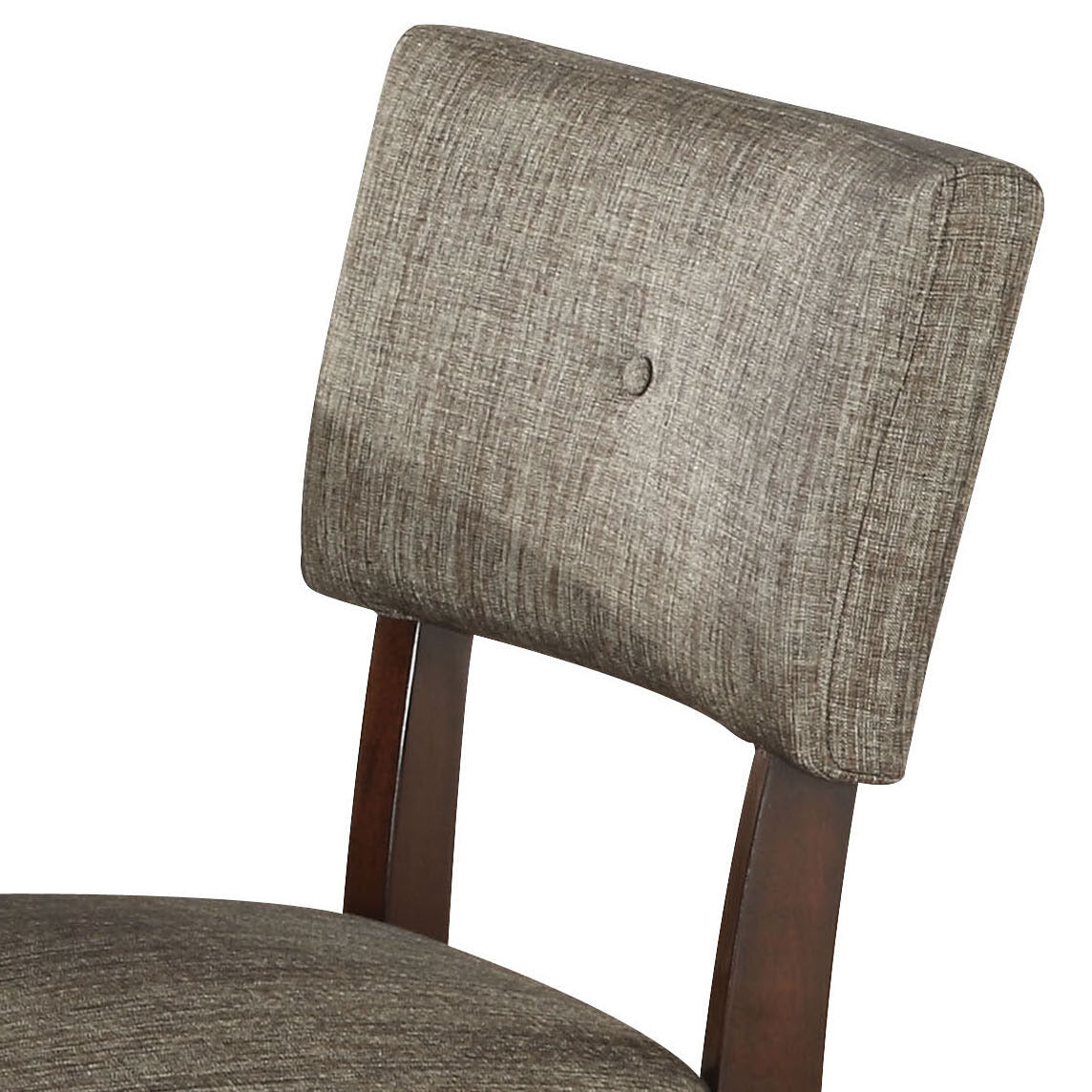 Grey And Espresso Padded Side Chair Set Of 2 Solid Espresso Dining Room Side Chair Solid Back Set Of 2 Wood Fabric