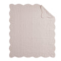 Oversized Quilted Throw With Soped Edges Blush 60X72