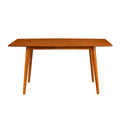 Mid Century Modern Minimalist Dining Table Acorn Brown Mdf