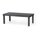 Acacia Wood Outdoor Loveseat And Coffee Table Set With Cushions, Dark Gray Yes Grey Seats 2 Foam Acacia Wood