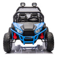 24V Two Seater Kids Ride On Utv W Parents Control,400W Super Power,Four Wheel Suspension,Led Light With Rear Searchlight,Bluetooth,Mp3,Music,Rear Storage Space,Speeds 3.73 4.97Mph For Kids Aged 3 . Blue 50 99 Lbs Polypropylene