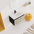 30'' Floating Wall Mounted Bathroom Vanity With Ceramics Sink & Soft Close Cabinet Door, Kd Package Black Bathroom Modern Plywood
