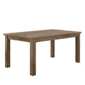 5Pc Dining Set Natural Finish Table And 4X Side Chairs Buttermilk Finish Wooden Kitchen Dining Room Furniture Wood Wood Cream Brown Seats 4 Wood Dining Room 4 Leg Rectangular Dining Table With Chair Wood