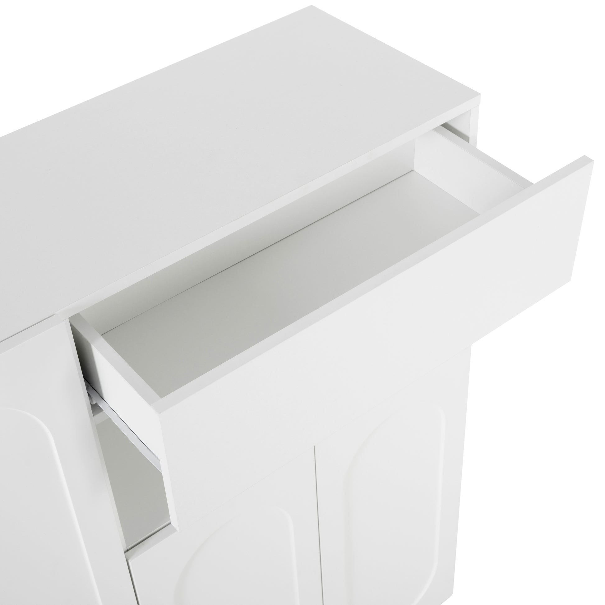 Elegant 2 In 1 Shoe Cabinets With Soft Cushion, Modern Storage Bench With Arched Doors & Rebound Devices, Versatile Shoe Rack Organizer With Adjustable Shelves For Hallway, Living Room, White White