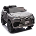 Licensed Lexus Lx600 24V Two Seater Xxl Kids Ride On Car W Parents Control,Seat Width 20 Inches,2Wd,Four Wheel Suspension,Bluetooth,Mp3,Music,Power Display,Speeds 1.86 3.11Mph For Kids. Gray Polypropylene